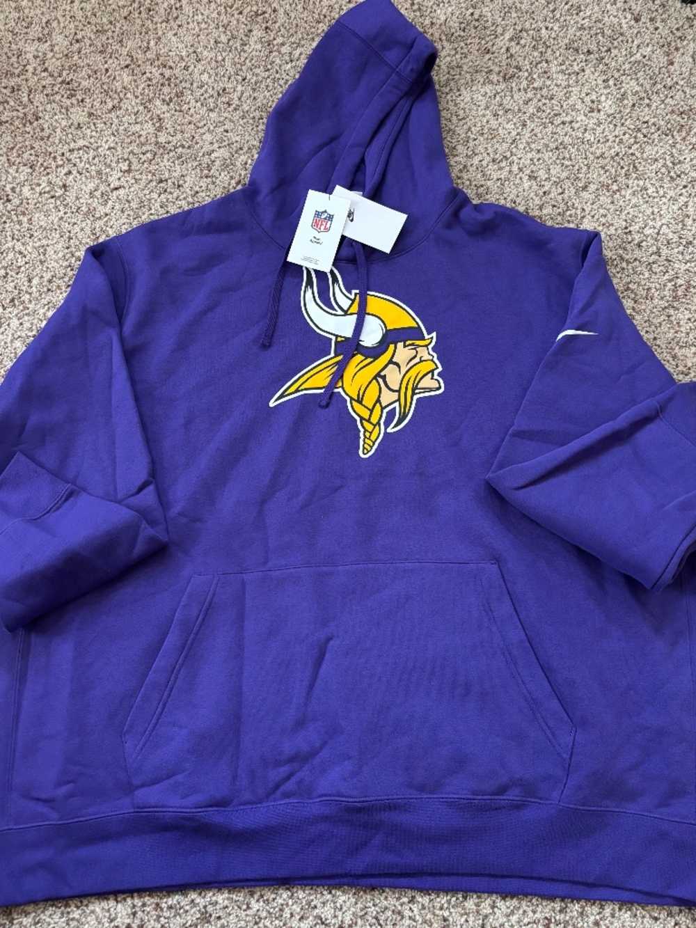 Minnesota Vikings Nike NFL Team Apparel Pullover Hoodie Purple 4XL